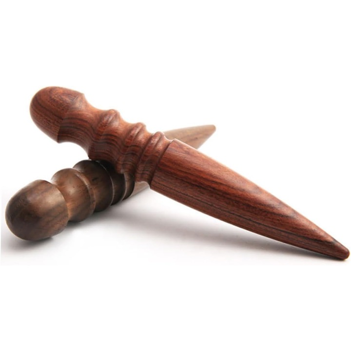 Set 2 unelte de lustruire pentru piele, lemn de santal