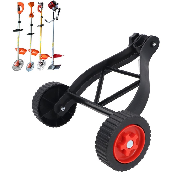 Roti de suport pentru masini de tuns iarba, 23-28 mm, din plastic si nylon, usor de instalat, set