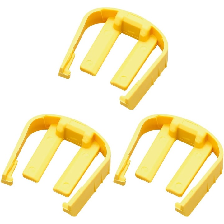 Set de 3 clips de spalare auto, 4,2x4,2cm, galben