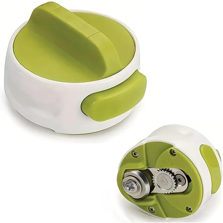 2 db kézi konzervnyitó, piros-zöld, rozsdamentes acél, kompakt és hordozható