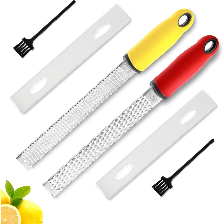 Razatoare de branza, set 2 bucati, inox, pentru branza, ciocolata, legume, 20x5cm