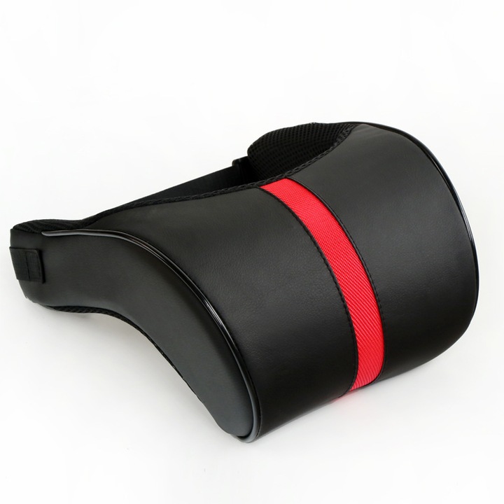 Suport auto pentru gat, negru, spuma cu memorie si PU, ajustabil