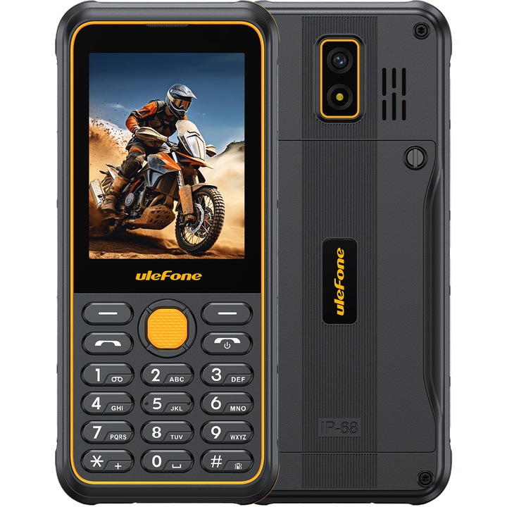 Мобилен телефон Ulefone Armor Mini 4, Dual SIM, 4G - LTE, 2.8 инча LCD, 2MP камера, USB-C, 2100mAh, IP68/IP69K, черен