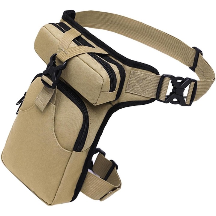 Unisex sporttáska, khaki, 28x13x38cm