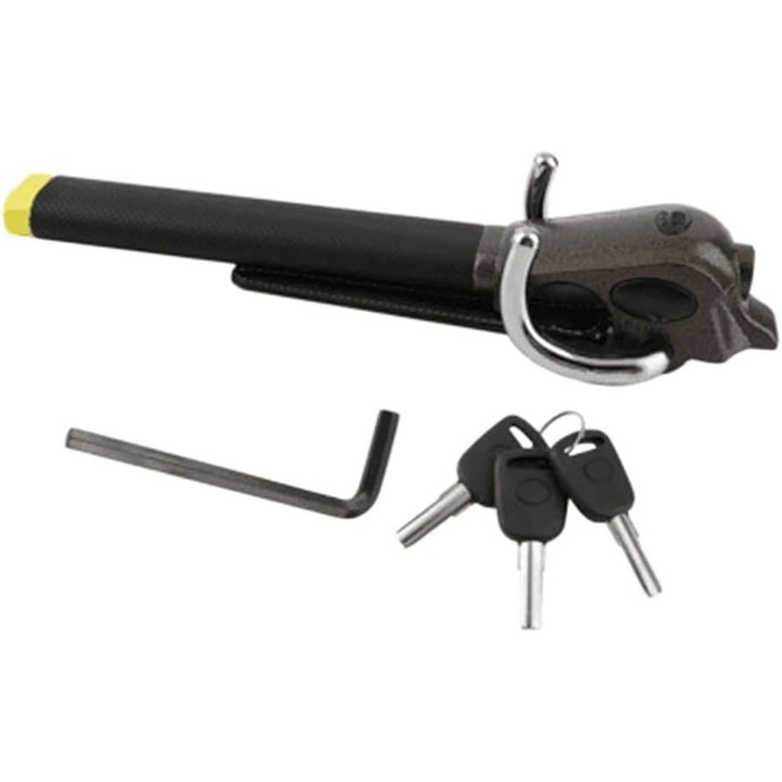 Set de siguranta auto, sistem antidiefth, negru, 3 chei, ciocan de siguranta, utilizare usoara