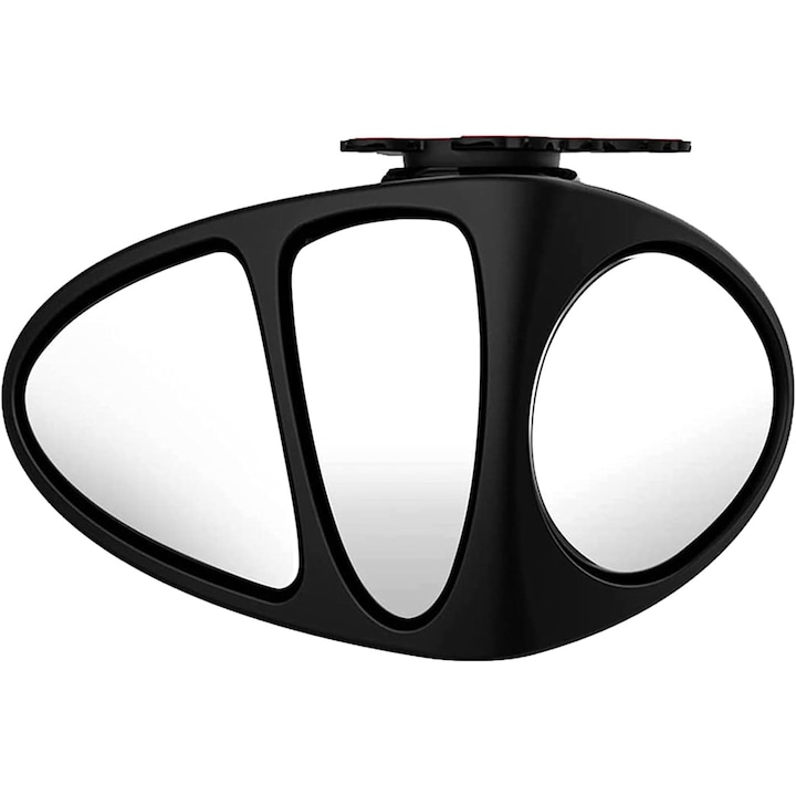 Oglinda auto dodehoek, 3-varfuri, 360° mare unghi, impermeabila, neagra