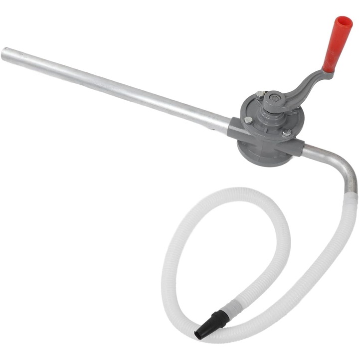 Pompa manuala pentru lichide, pompa din aluminiu, transfer fluid, 5L, diametru intrare 20mm, diametru iesire 16mm, lungime 510mm