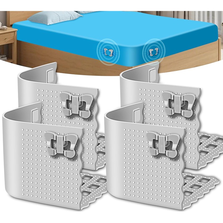 Lepedőpántok, 4 darabos készlet, csúszásmentes, univerzális méret, minden matractípushoz