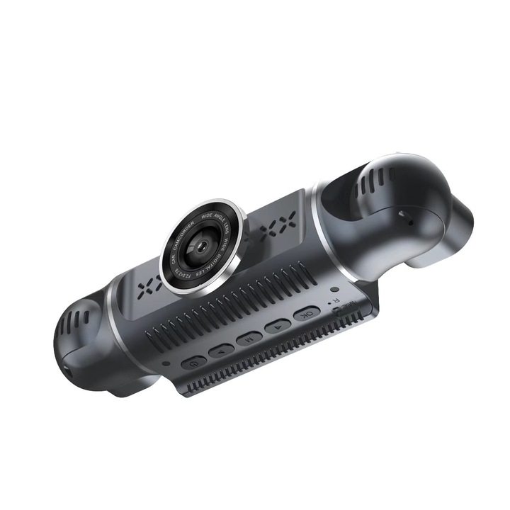 Автомобилна DVR камера с 4 канала, 1080P, 360° панорамен изглед, Wi-Fi 5G, G-сензор, режим паркиране, черна, включена 128GB SD карта