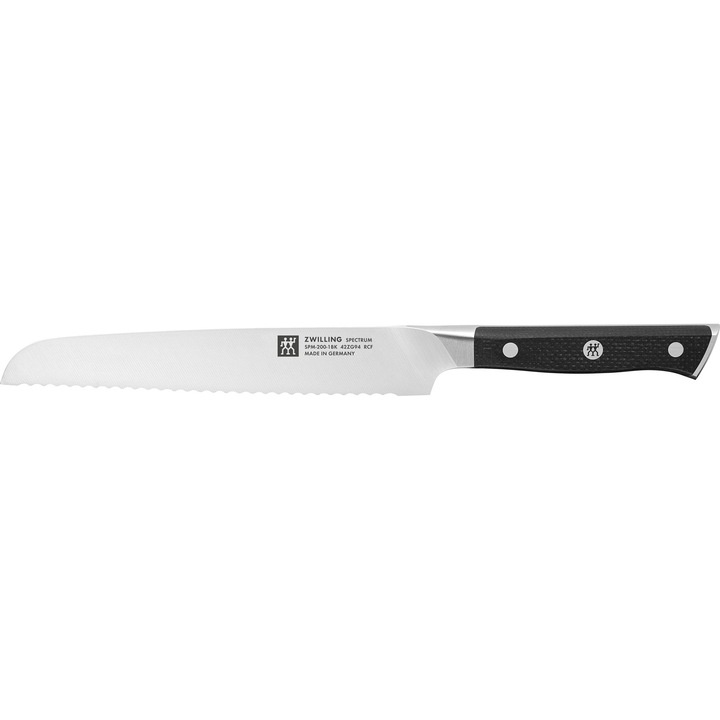 Cutit de paine ZWILLING SPECTRUM, 20 cm, lama zimtata, maner ergonomic din Micarta, 0.21 kg
