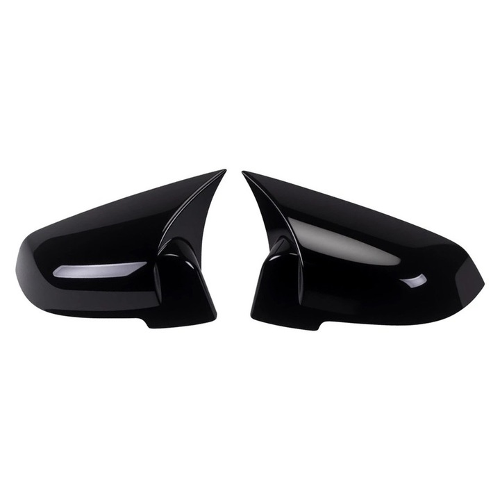 Capace oglinzi Batman M Style negru lucios ornamente pentru BMW F01, F02, F06, F07, F10, F11, F12, F13, F18, facelift