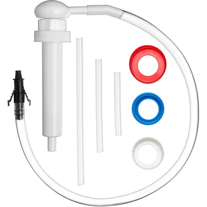 Pompa pentru lichide, 1 oz, 4 adaptoare, tub flexibil 24 inch