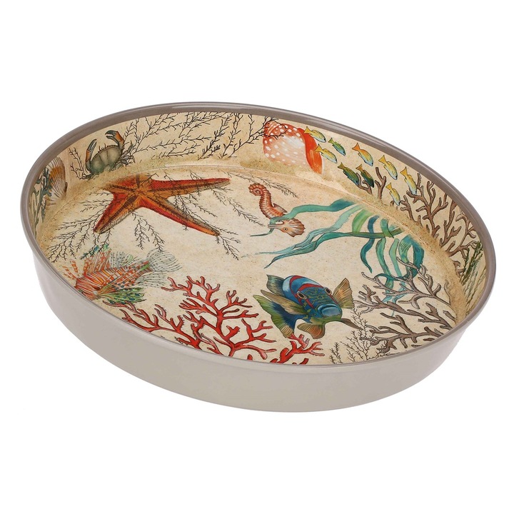 Bol adanc, Rose e Tulipani, 35cm, Multicolor