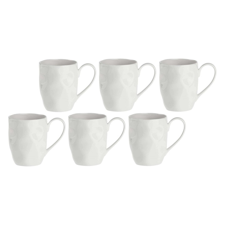 Set 6 cani La Porcellana Bianca, 350 ml, alb, design compact
