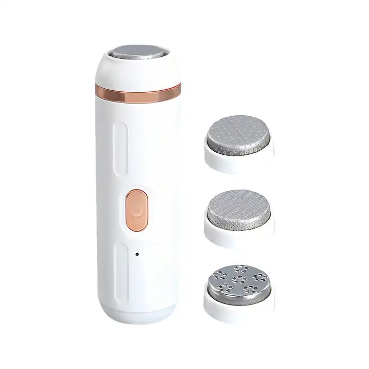 Set de aparate pentru pedichiura, electric, cu 3 capete de rola, reincarcabil, portabil, pentru indepartarea calusurilor