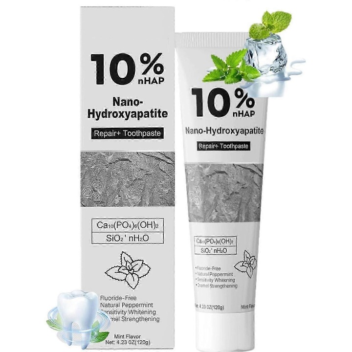 Fogkrém, 10% HAP, zománcjavító, fehérítő, hűsítő menta, 120g
