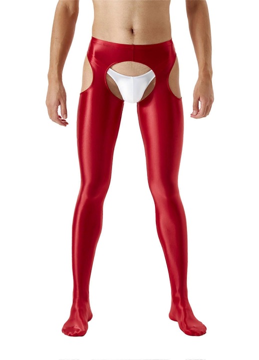 Szexi, piros, közepes derékvonalú, nylon és spandex edzőnadrág, XL INTL