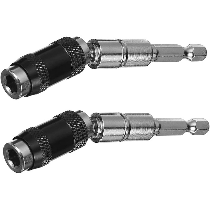 Suport de burghiu magnetic rotativ, din otel, 1/4 inch, pentru spatii inguste sau colturi