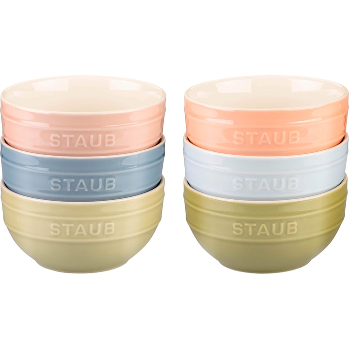 Boluri Staub set 6 bucati, 14cm, multicolor, ceramica, design elegant