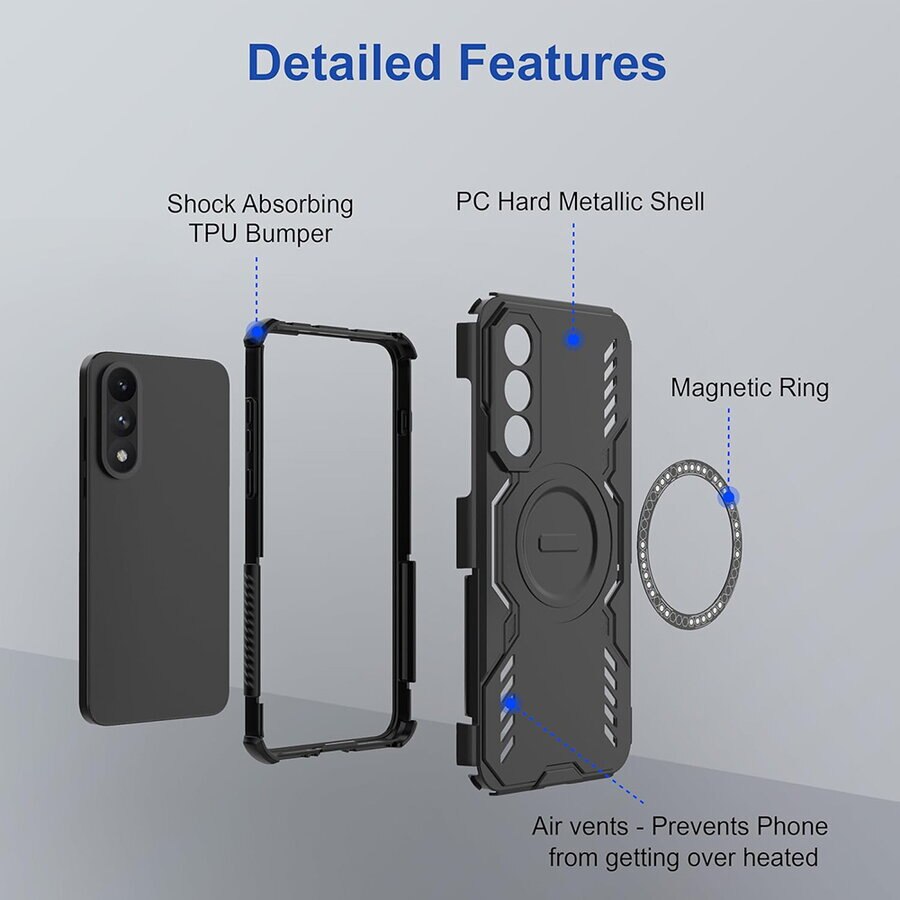Husa pentru OnePlus Nord 5 - Techsuit ArmorMag Case - Black