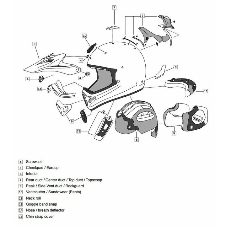 Accesoriu moto, ARAI MX-V Bogle Red Cască Off Road