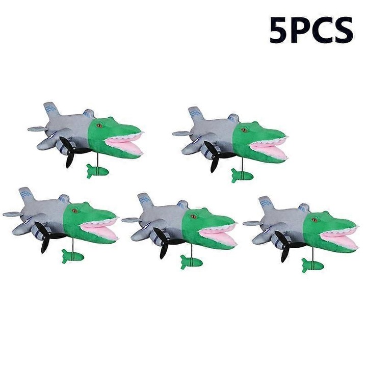 Set de 5 jucarii de plus, personaje din TV si film, dinosaur, multicolor, pentru 3-12 ani