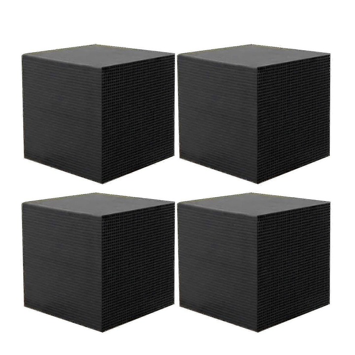 Кубчета за пречистване на вода, 4 броя, активен въглен, 10x10x10 см