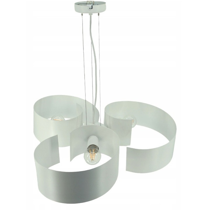 Лампа, шпак, бял метал, тип лофт