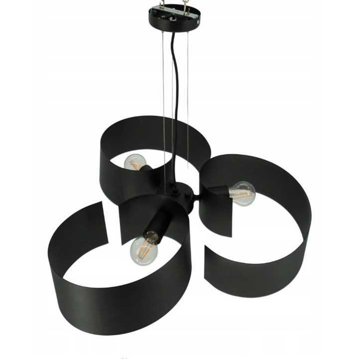 Lustra moderna Szpak Kapella, 3 surse de iluminat, IP 20, negru