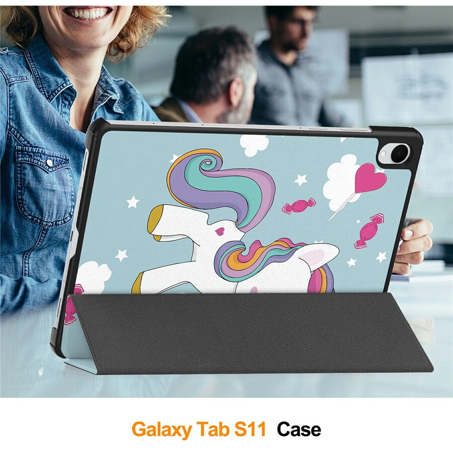 Husa pentru Samsung Galaxy Tab S11 - Techsuit FoldPro - Unicorn