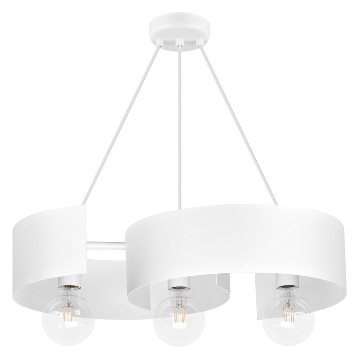 Lustra SZPAK, model TWIST, 25-67cm, 60x39cm, culoare alb