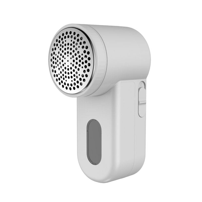 Aparat de indepartat scame, Ideal, rezervor mare, alimentare cu baterii, alb
