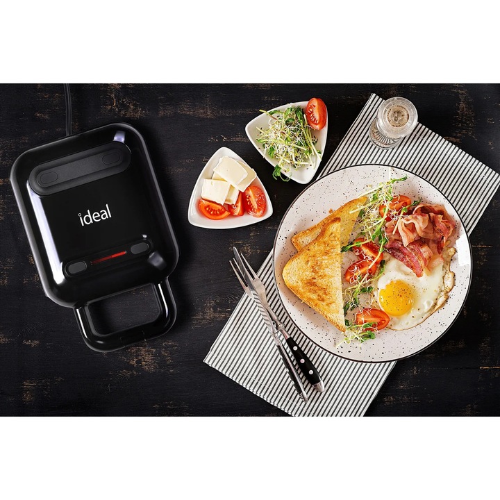 Mini opiekacz ELDOM Ideal IK2500, 1200W, compact, negru