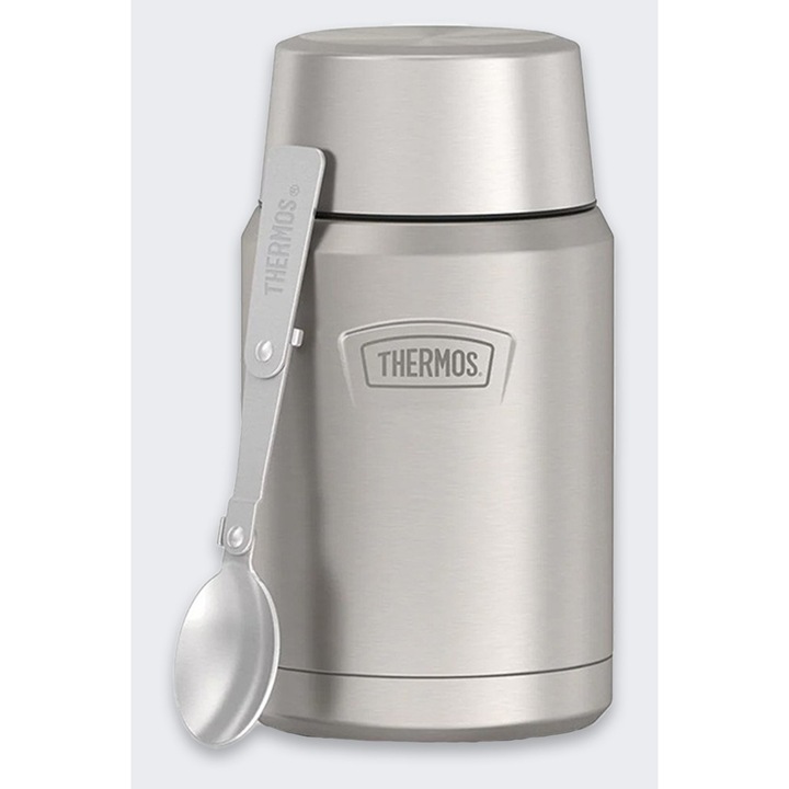 Термоси Thermos Icon 0,71L, инокс, с капак Dura-Guard, сгъваема лъжица, 9,9x18,5см