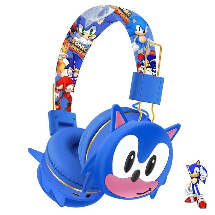 Безжични слушалки за деца, сгъваеми, Sonic, за деца