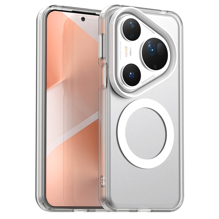 Калъф SweetCase Magsafe за Huawei Pura 80 Ultra, защита от надраскване и удар, TPU структура, интелигентен дизайн, бял