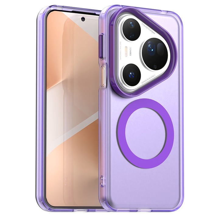 Калъф SweetCase Magsafe за Huawei Pura 80 Ultra, защита от надраскване и удар, TPU структура, интелигентен дизайн, лилав