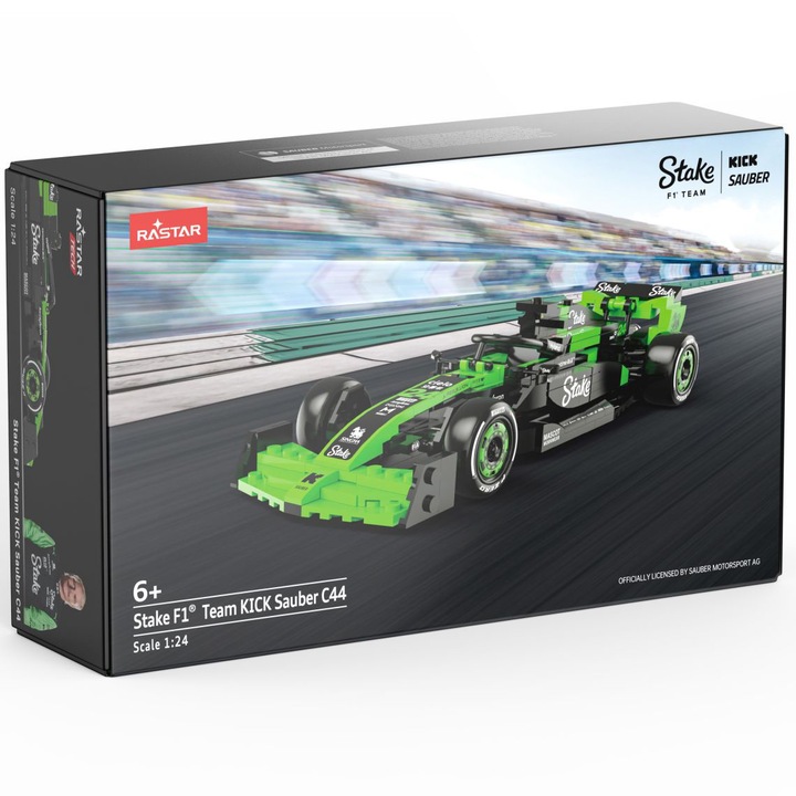 Количка за сглобяване Rastar - Kick Sauber C44 F1 Stake, 1:24