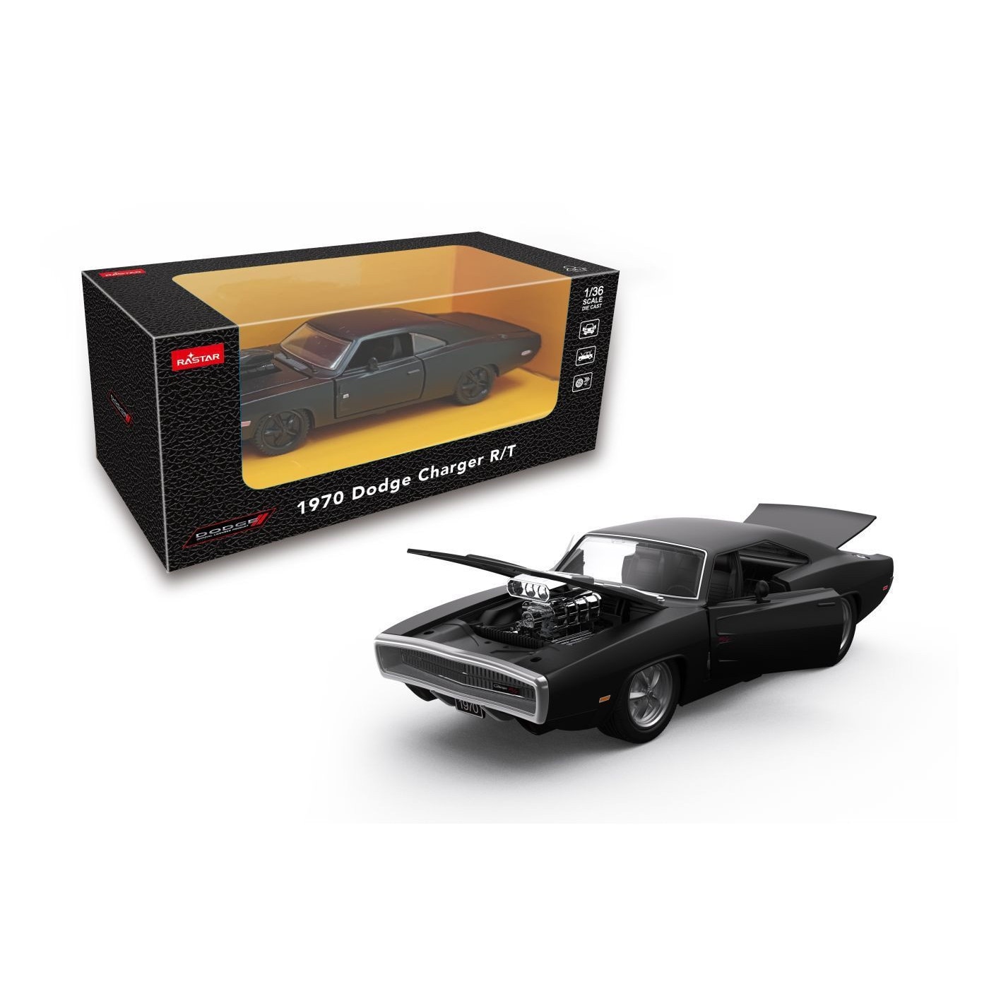 Masinuta diecast Rastar - Dodge Charger R/T 1970, 1:36 - eMAG.ro