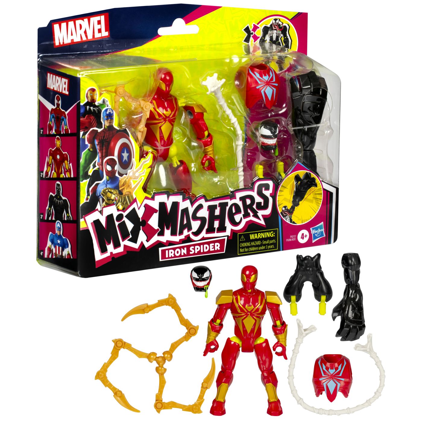 Figurina Marvel Mix Mashers - Iron Spider, cu accesorii, 12 cm