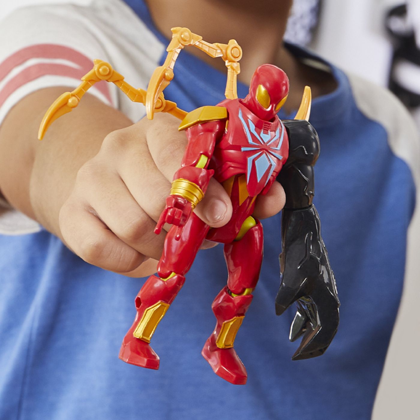 Figurina Marvel Mix Mashers - Iron Spider, cu accesorii, 12 cm