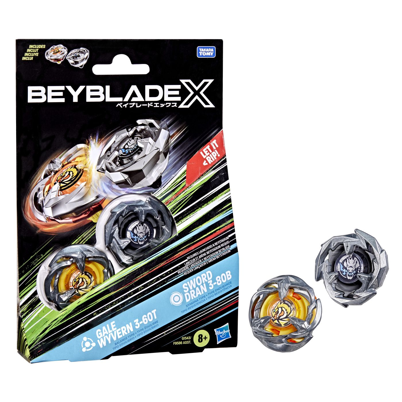 Set duo Beyblade X - Gale Wyvern 3-60T si Swoed Dran 3-80B - eMAG.ro