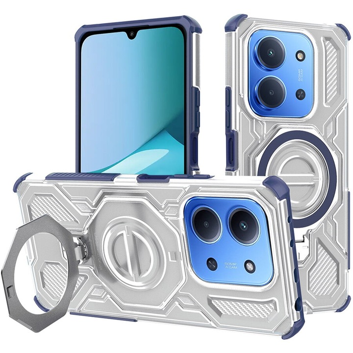 Tok Xiaomi Redmi 15C 4G / Redmi 15C 5G - Techsuit Carbon Shield PRO - Kék Átlátszó