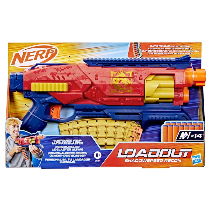 Бластер Nerf Loadout - Shadowspeed Recon, 14 снаряда
