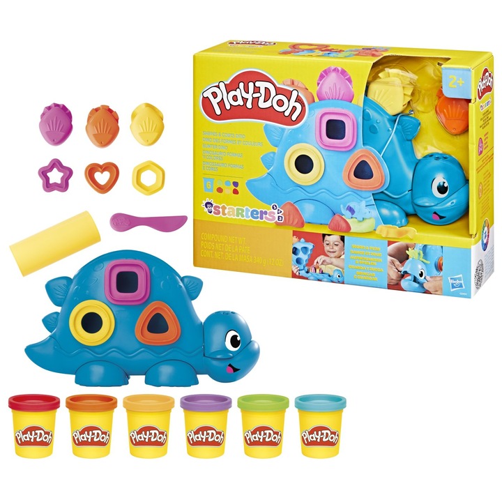 Set Play-Doh - Starters, Dinozaur cu forme si culori