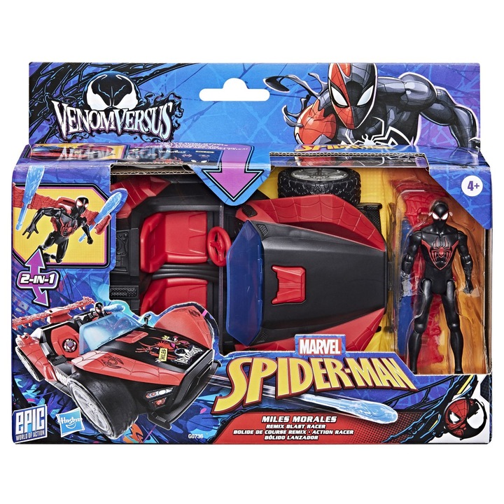 Комплект за игра Marvel Spider-Man - Remix Blast Racer, Miles Morales