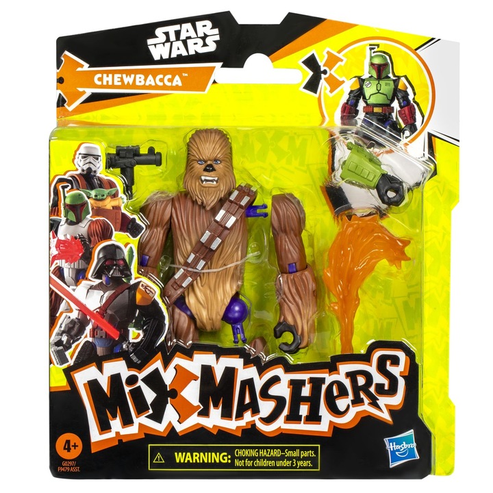 Фигурка Star Wars Mix Mashers - Chewbacca, с аксесоари, 12 см