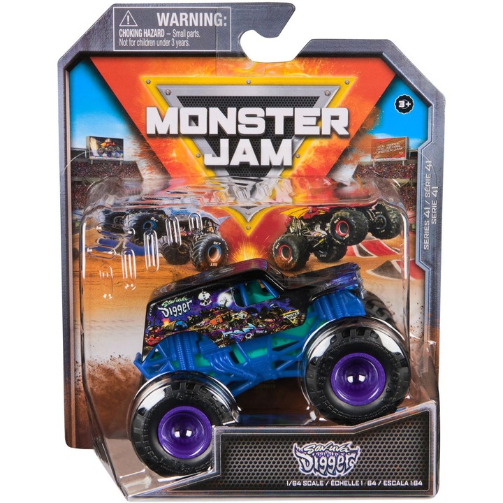 Masinuta Monster Jam - Son-Uva Digger, scara 1:64