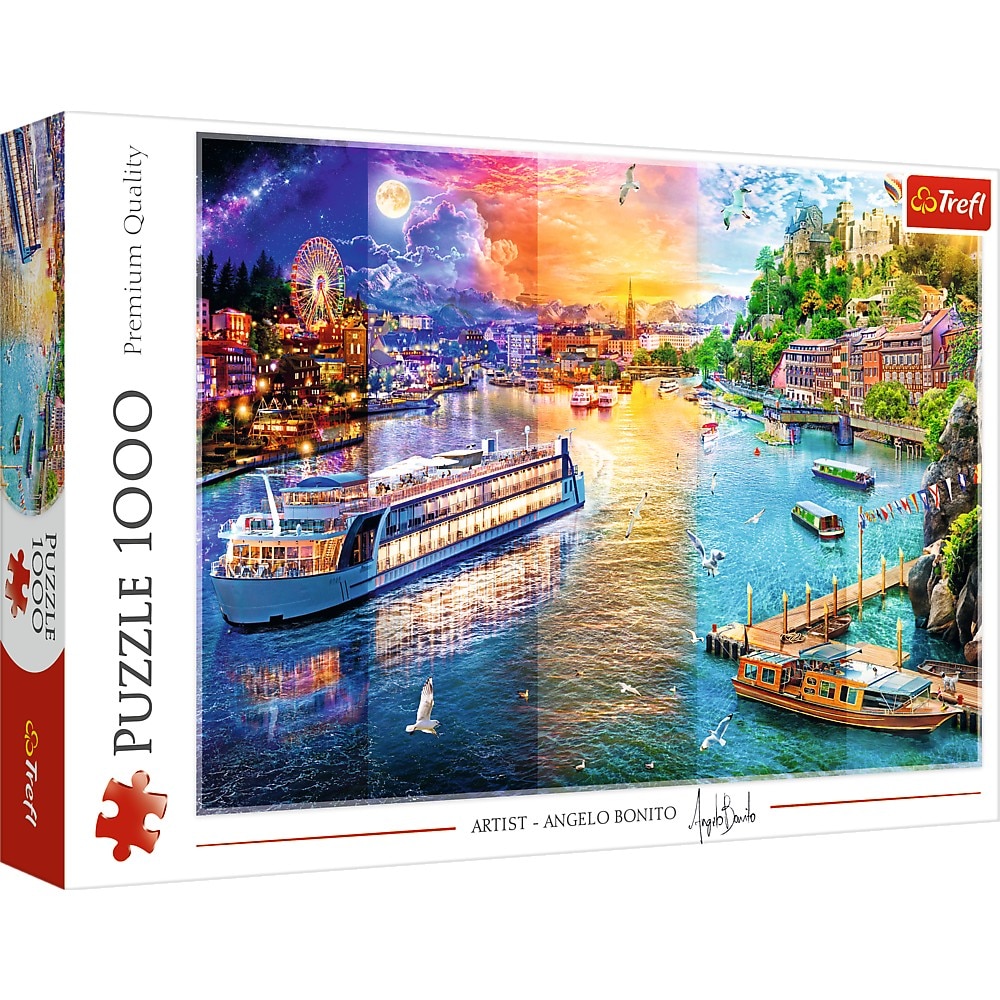 Puzzle Trefl, Croaziera pe rau, 1000 piese