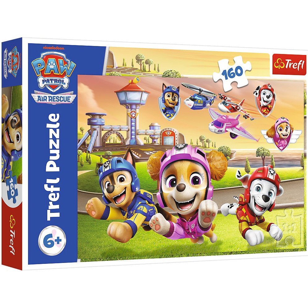 Puzzle Trefl - Paw Patrol, Echipa de salvare aeriana, 160 piese